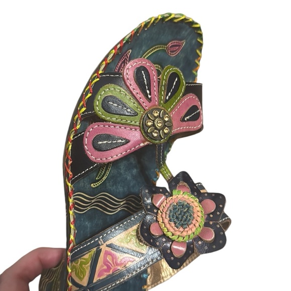 CORKY’S artisan designer floral sandals size 10 - Picture 6 of 8